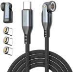 4smarts GravityCord Magnetic USB-C to USB-C Cable Set 240W - USB-C кабел с магнитен накрайник за устройства с USB-C (180см) (черен)