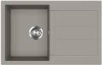 Evido Cubo 45S gránit mosogató, 780 x 500 mm, platina (EC442061)