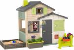 Smoby Házikó Jóbarátok homokozóval a kertben elegáns színekben Friends House Evo Playhouse Smoby bővíthető (SM810251-Q)