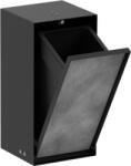 Hansgrohe XtraStoris Rock Falba süllyesztett szemeteskuka, csempézhető ajtóval 300/150/140, Matt Fekete 56063670 (56063670)