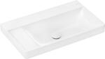 Hansgrohe Xelu Q Pultra ültetett mosdótál bal oldali széles szegéllyel 800/480, csapfurat és túlfolyó nélkül, SmartClean, Fehér 61035450 (61035450)