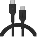 Green Cell PowerFlex Szilikon USB-C kábel 1, 2m 100W Gyors Töltés PD Fekete (GC-36840)
