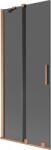 Mexen Velar, 2 szárnyas eltolható kádparaván 80 x 150 cm, 8mm szürke üveg, rézmatt, 896-080-000-41-65 (896-080-000-41-65)