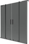 Mexen Velar L Duo, 2 szárnyas eltolható kádparaván 140 x 150 cm, 8mm szürke üveg, grafit, 896-140-003-42-95 (896-140-003-42-95)