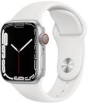 Apple Watch 38 / 40 / 41 mm okosóra szíj - F- Design FS01 - fehér szilikon szíj - tokgalaxis