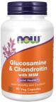 NOW Glucosamine & Chondroitin with MSM (90 veg kapszula) - Glükózamin, Kondroitin és MSM Ízületvédő 90 veg kapszula