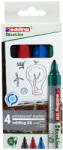 edding Táblamarker készlet, 1, 5-3mm, kerek Edding 28 EcoLine, 4 klf. szín (4-28-4) - cartridge