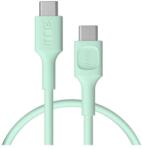 Green Cell Cablu Greencell PowerFlex Silicon USB-C 0.3m 100W Încărcare Rapidă PD Verde (KABGC100PF30MG)