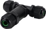 Tracon Electric Tracon CST4-T Tömítőszelencés kábeltoldó, T-elágazó 0.5-4 mm2, IP68, PC+PA6.6, 5P, 450VAC, 24A (CST4-T)