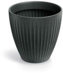 Prosperplast Ethick Latia round virágcserép, 48 cm - antracit (TLRO48M-466R)