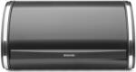Brabantia Roll Top kenyértartó halkan záródó, befelé gördülő fedéllel, 316mm széles, 1 kenyérhez, ívelt forma, acél, matt fekete - 236686 (236686)