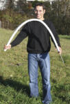 Kerbl AKO Titan műanyag villanypásztor karó - fehér, 157 cm, dupla taposóval, 5 db/cs