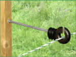 Kerbl AKO távtartós villanypásztor körszigetelő facsavaros menettel - 22 cm, 10 db/cs - delifarm - 3 350 Ft