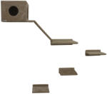 Kerbl Mont Blanc mászófal macskáknak - bézs, hat részes