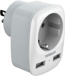 Tessan Adaptor Europe to USA Tessan TS-611, EU - US, 2xUSB - 2, 4A, 10 A (TS-611-US) - rovo