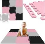 4FIZJO Covor puzzle educațional pentru copii 90 x 90 cm roz