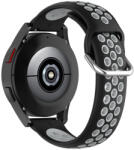 RMPACK Samsung Galaxy Watch4 40mm, 42mm Óraszíj Szilikon Pótszíj Sport Hollow Style Fekete/Szürke