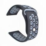 R-Mobile Pack Samsung Galaxy Watch Active Óraszíj - Pótszíj SM-R500 Szilikon Hollow Style Lyukacsos Fekete/Kék