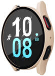 RMPACK Samsung Galaxy Watch 5 44mm / Watch 4 44mm Védőkeret Műanyag + Kijelzővédő Üvegfólia Tempered Glass Protector Rózsaszín