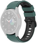 RMPACK 20mm Samsung Galaxy Watch 5 44mm / Watch 5 40mm / Watch 5 Pro 45mm Szilikon Óraszíj Pótszíj DUALColor Series Zöld/Fekete