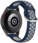 RMPACK Samsung Galaxy Watch4 Classic 46mm, 44mm Óraszíj Szilikon Pótszíj Sport Hollow Style Sötétkék/Szürke