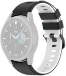 RMPACK 20mm Samsung Galaxy Watch 5 44mm / Watch 5 40mm / Watch 5 Pro 45mm Szilikon Óraszíj Pótszíj DUALColor Series Fekete/Fehér