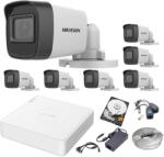 Hikvision 2 MP Silver Acusense TurboHD Prémium Kamera Rendszer 7 db Kamerával és 500 GB HDD-vel