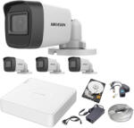 Hikvision 2 MP Silver Acusense TurboHD Prémium Kamera Rendszer 4 db Kamerával és 500 GB HDD-vel