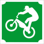 Mk Kreatív 5x5 cm-es Csillám tetoválás sablon - BMX biciklis 339 (Mk5339)