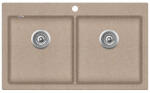 Evido Quadro 9 gránit mosogató, 2 medencés kivitel, egy furattal /avena/ (QUADRO 9 AVENA)