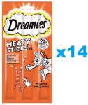 Dreamies Meaty Sticks cu pui pentru pisici 14x30 g