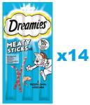 Dreamies Meaty Sticks pentru pisici 14x30 g cu somon delicios