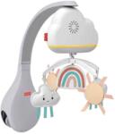 Mattel Interactive Carusel Patut Mattel Interactive Fisher-Price 2in1 Model Curcubeu cu Sunete si Lumini Alb/Gri (194735000241)