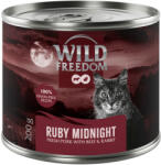 Wild Freedom 6x200g Wild Freedom Red Meat Ruby Midnight - sertés, marha & nyúl nedves eledel macskáknak