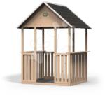 EXIT Toys Căsuță panoramică din chiparos Panorama 100 Wodden Playhouse Exit Toys cu 2 intrări și 2 tejghele din materiale naturale pentru copii de la 3 ani (ET50520100) Casuta pentru copii