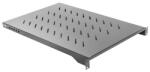 Lanberg 19" fixed shelf 1U / 483x750mm, max load capacity up to 15kg, black (AK-1010-B) - gtcomputers