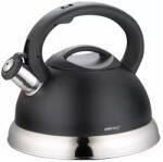 Kinghoff KH-1225 Teáskanna, Sípszóval - Fekete - 3L