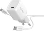 Epico 30 W PD Charger Bundle with USB-C to USB-C Cable 1, 2 m - fehér