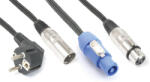 PD CONNEX CX08-15m DMX Jel& - 038; Táp Kombikábel (XLR + Schuko + PowerCon)