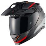 NEXX Helmets Y. TRAVL Quest enduro motoros bukósisak matt fekete-piros