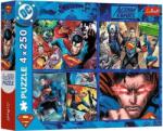 Trefl 13340 - A bátor Superman - 4 x 250 db-os puzzle (13340)