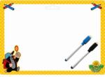 Akim Tablă de ștergere/bloc de desen cu două fețe A4 + 2 markere cu pâslă - Mole 2