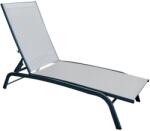 HORECANO Метален 5-позиционен шезлонг с БЯЛ текстилен и сива рамка 188x58xh30cm (EL-L1016S-WHITE) (0195143)