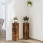 vidaXL 2 db füstös tölgy szerelt fa növénytartó állvány 17 x 17 x 60cm (852937)
