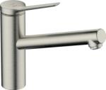 Hansgrohe Zesis M33 Egykaros konyhai csaptelep 140, CoolStart, EcoSmart, 1 jet, Rozsdamentes Acél Hatású 74813800 (74813800)
