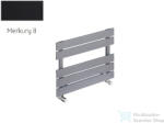 Radeco BARI A1-450/B 410x550 design radiátor, MERKURY 8 (selyemfényű fekete) színben (Radeco_BARI_A1_450B_MERKURY8)