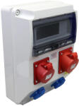 Tracon Csatlakozó doboz, védelem nélkül 2×SCHUKO+1×16A(3P+N+E)+1×32A(3P+N+E) (TDB12-12M)