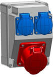 TP Electric szerelt 3317-es doboz 1x 5p 16A-ip44 beép. dugalj + 2x 2p+f házt. dugalj (3317-200-5000H)
