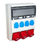 TP Electric IPARI CSATLAKOZÓ DOBOZ 4x2P+F 2x5P16 és 1x5P32A (3360-400-5271HH)