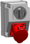 TP Electric Szerelt 3317-es doboz, 1x beépített dugalj+ 1 DB FORGÓKAPCSOLÓ IP44 (3317-000-7001H)